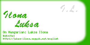 ilona luksa business card